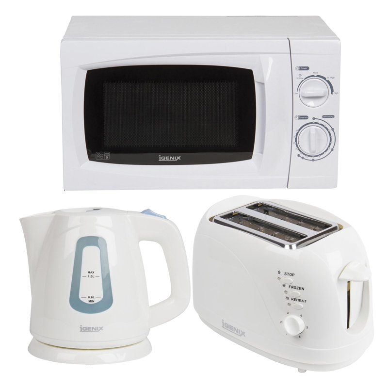 Igenix 20L 700W Countertop Microwave with Kettle and 2 Slice Toaster in